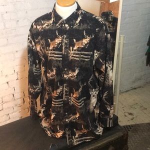 Men’s North River Big buck button down SZ XXL mint
